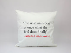 Renaissance Quote Cushion (Machiavelli)