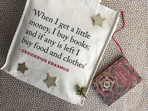 Tudor Book of Days and Erasmus Quote Tote Bag