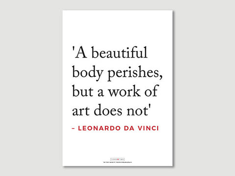 Quotes Posters (Leonardo da Vinci - A beautiful...)